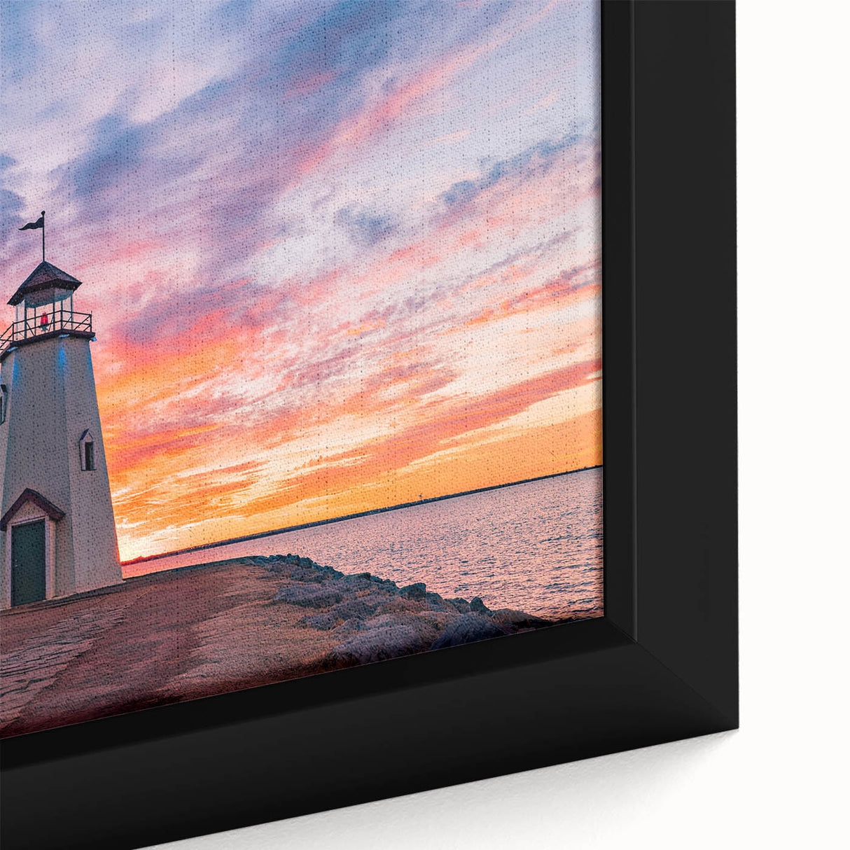 Close-up of textured black wall art depicting colorful Oklahoma scenery on a framed canvas, ideal for living room decor.