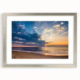 Textured art depicting an abstract Virginia landscape in muted earth tones on a framed silver mat, ideal for bedroom art.