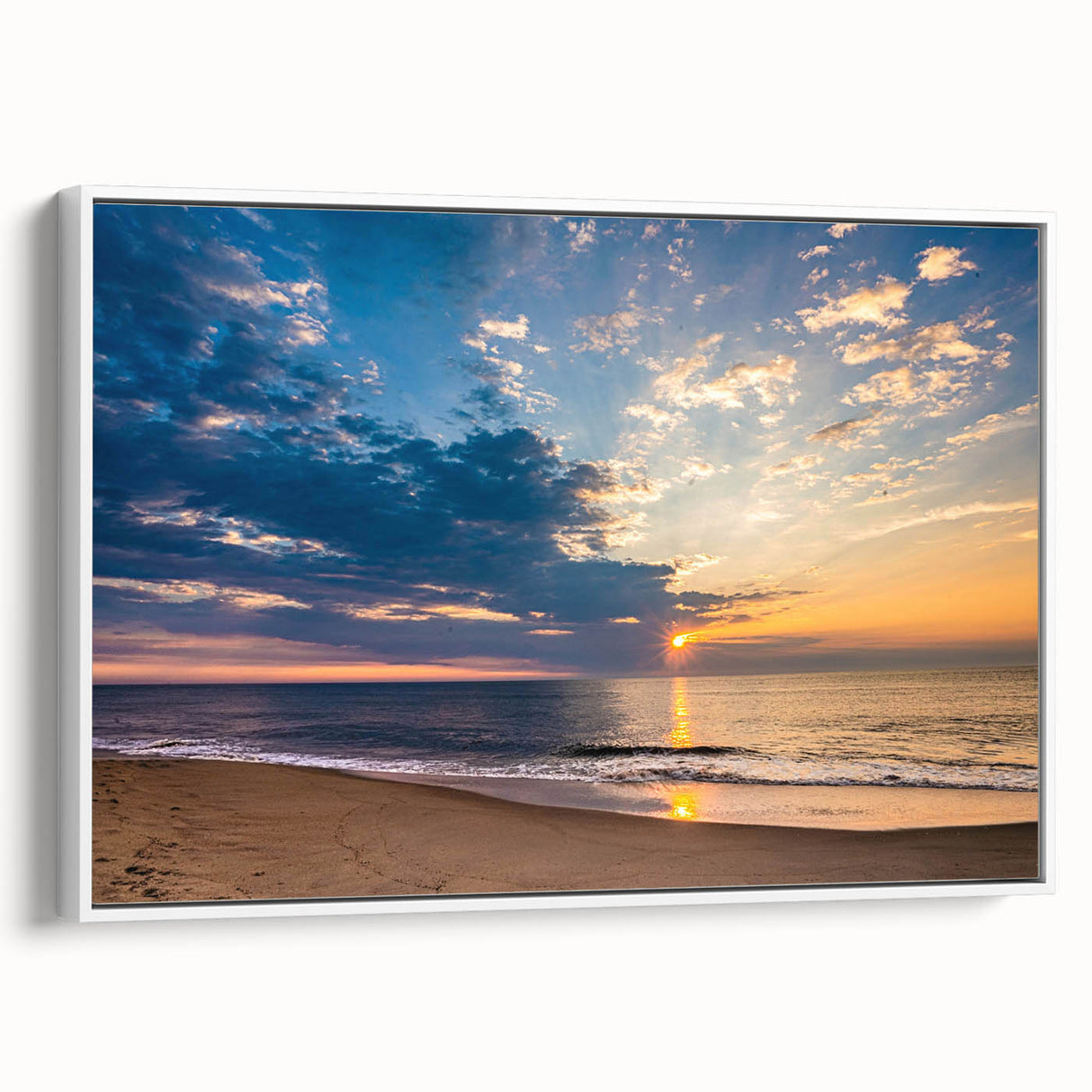 Vintage poster art of a scenic Virginia landscape in vibrant colors on a large framed canvas, ideal for living room decor.
