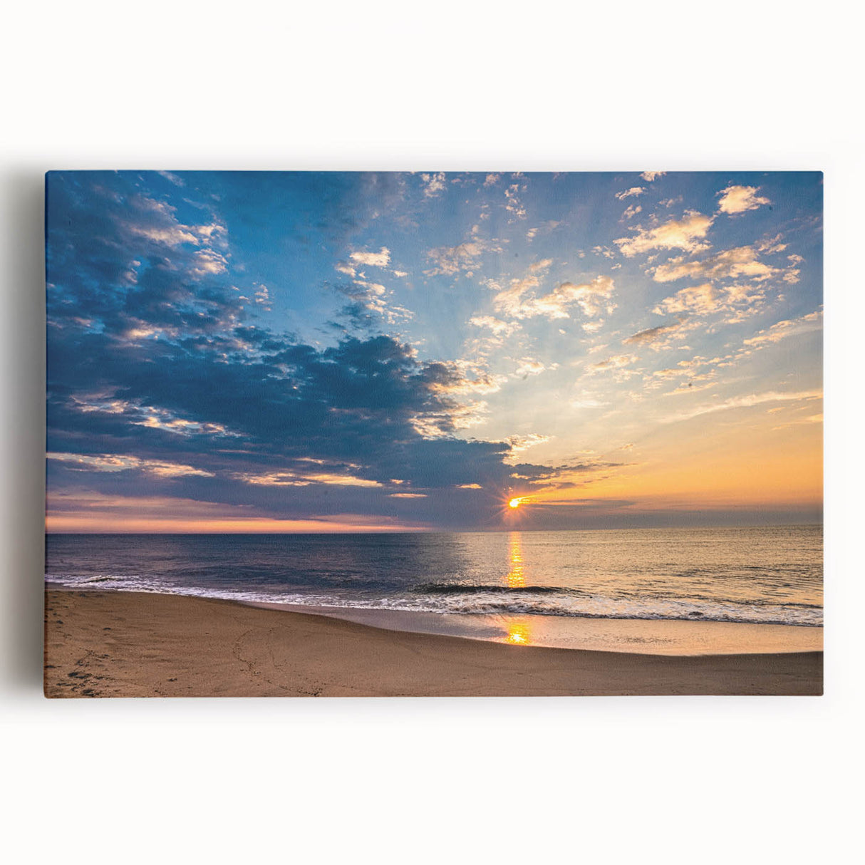 Black and white photograph of Virginia landscape on large stretched canvas, suitable for kitchen art.