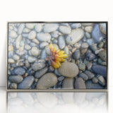 Mid-century modernist art of Olympic National Park in muted earth tones on a framed acrylic, ideal for nursery wall decor.