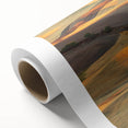 Rolled canvas of the Palouse scenery in muted green and brown tones.