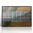 Large abstract wall art depicting West Virginia scenery in muted earth tones on a framed acrylic.