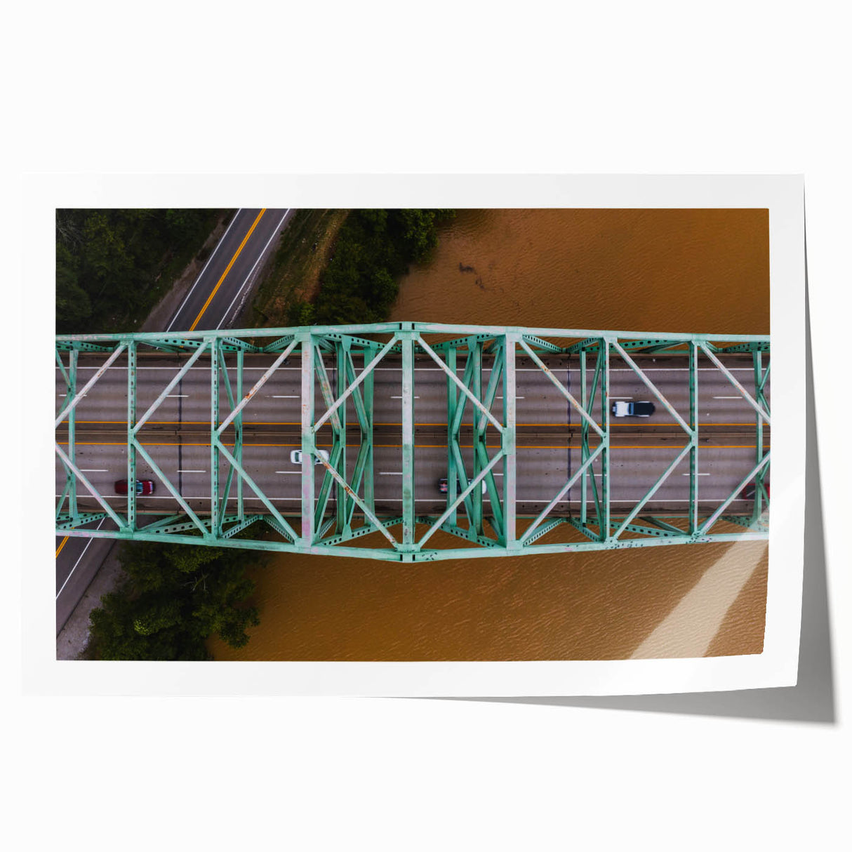 Rolled print of a floral West Virginia scenery in subtle earth tones, ideal for art wall dining room.