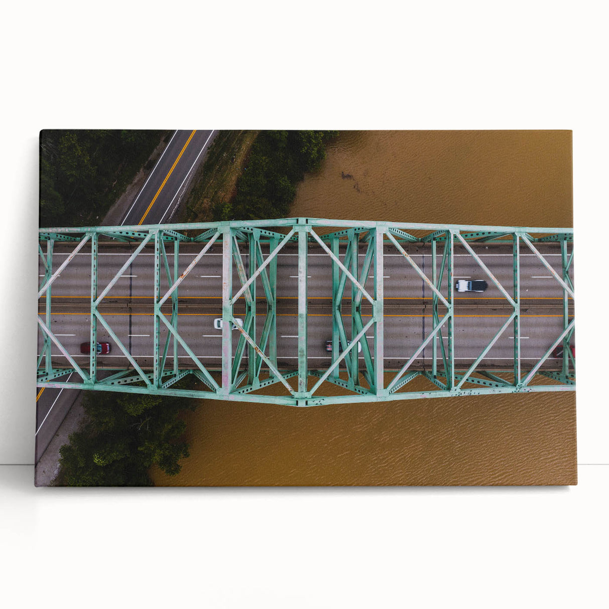 Black and white stretched canvas depicting the West Virginia scenery, ideal for kitchen wall art or bedroom ambiance.