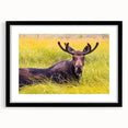 Colorful art print of abstract Grand Tetons scenery in vibrant hues on a textured, extra large canvas.