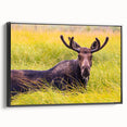 Black and white framed canvas of the Grand Tetons landscape, ideal for bedroom wall decor.