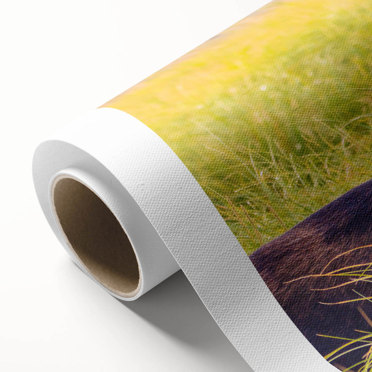 Art deco poster of the Grand Tetons in muted earth tones on rolled canvas, ideal for nursery wall art.