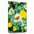 Large abstract wall art on acrylic glass depicting spring themes in soft pastel shades.