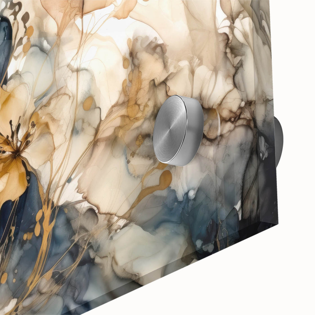 Elegant Abstract Floral Living Room Wall Art – Modern Canvas