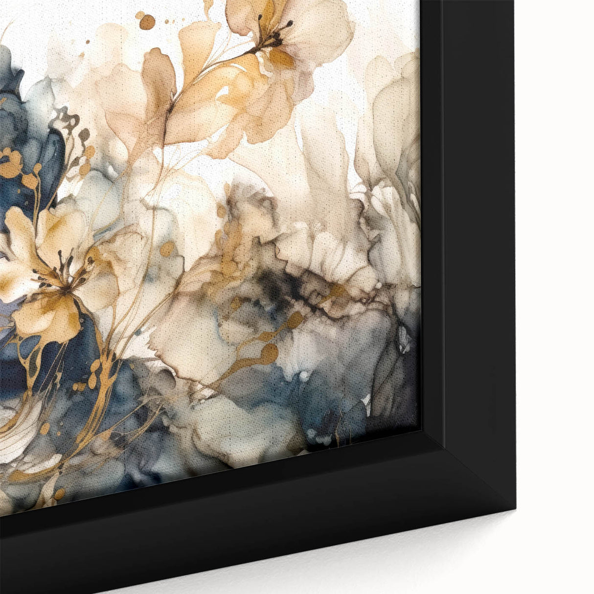 Elegant Abstract Floral Living Room Wall Art – Modern Canvas