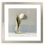 Abstract floral wall art framed in silver, showcasing vibrant colors and intricate designs, perfect for modern home decor. Ideal for adding elegance to any space.