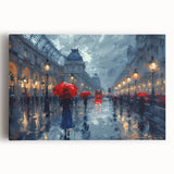 Abstract landscape wall art on stretched canvas showcasing vibrant colors and dynamic shapes, perfect for modern home decor. Ideal for adding artistic flair to living spaces.