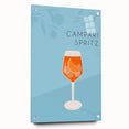 Acrylic print of large abstract wall art featuring vibrant food and drink motifs, ideal for dining room decor.