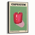Black and white wall art featuring a vintage poster of assorted fruits, framed canvas, ideal for bedroom decor.