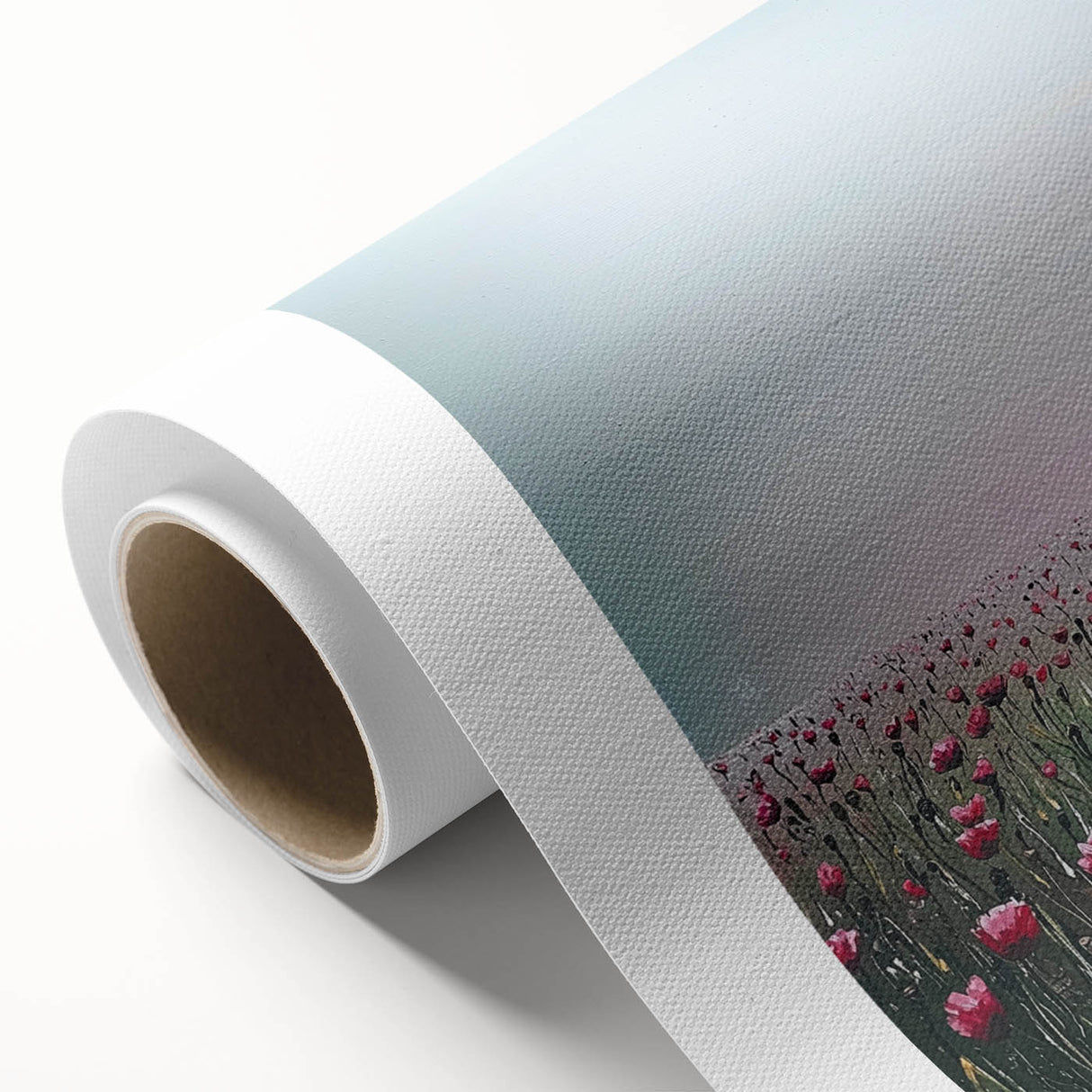 Elegant Dining Room Wall Art – Red Poppy Field Landscape Print