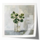 Vibrant abstract florals wall art print showcasing bold colors and intricate designs, ideal for modern home decor, displayed in a glossy finish.