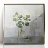 Framed abstract floral wall art featuring vibrant colors and elegant gold accents, perfect for modern home decor. Ideal for enhancing living spaces with a touch of sophistication.