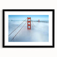Landscape bridge frame with mat in black, showcasing a sleek front view design ideal for modern home decor, perfect for displaying artwork or photos.