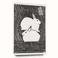 Minimalist Snow Hares Wall Art - Monochrome Animal Art Print