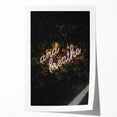 Extra large rolled print featuring autumnal floral art in warm red and orange tones, ideal for dining room wall decor.