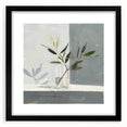 Abstract floral wall art framed in black, showcasing vibrant colors and intricate designs, perfect for modern home decor. Ideal for living rooms or offices.