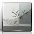Framed abstract floral wall art with vibrant colors, featuring a black acrylic frame. This modern design adds a stylish touch to home decor. Perfect for living spaces or offices.