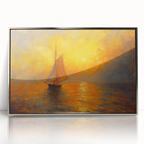 Framed abstract landscape wall art in silver acrylic, showcasing vibrant colors and unique textures, perfect for modern home decor or office spaces.
