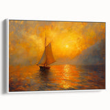 Abstract landscape wall art featuring vibrant colors and dynamic shapes, framed in white for a modern touch, ideal for contemporary home decor. Perfect for adding a stylish focal point to living spaces.