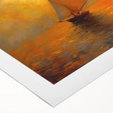 Abstract landscape wall art on rolled canvas, showcasing vibrant colors of blue, green, and gold, perfect for contemporary home decor. Ideal for adding a modern touch to any room.