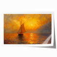Abstract landscape wall art print showcasing vibrant colors and fluid shapes, rolled and ready for display, enhancing modern home decor aesthetics.
