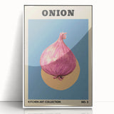 Art deco poster featuring an array of vibrant fruits on a white acrylic frame, ideal for modern kitchen decor.