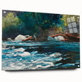 Realism Art Prints - The Rapids, Hudson River by Winslow Homer Nature Art