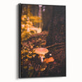 Black and white landscape art painting on framed canvas, depicting a serene fall scene, ideal for bedroom wall art.
