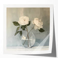 Abstract floral wall art print showcasing vibrant colors and intricate designs on a glossy finish, displayed in a modern living room setting to enhance decor.