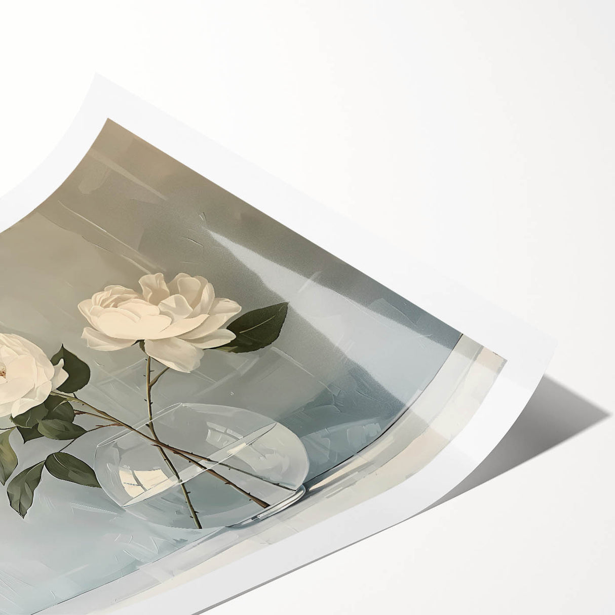 Abstract floral wall art print featuring vibrant colors and intricate patterns, rolled and ready for framing, showcasing a modern aesthetic ideal for home decor.