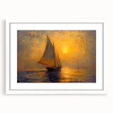 Abstract landscape wall art framed in white with a mat, showcasing vibrant colors and modern design elements, perfect for contemporary home decor.