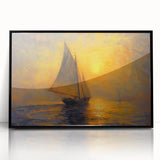 Framed wall art featuring an abstract landscape design in vibrant colors, displayed in a sleek black frame, perfect for modern home decor. Ideal for enhancing living spaces.
