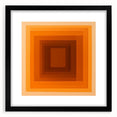 Geometric Abstract Wall Decor – Radiant Orange Concentric Art