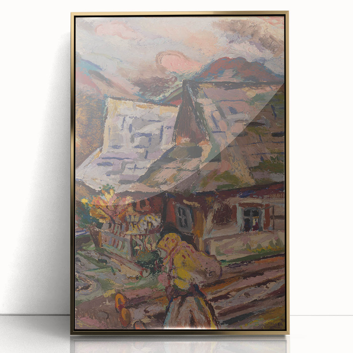 Expressionism Wall Art - Vibrant Mountain Morning Scene Painting