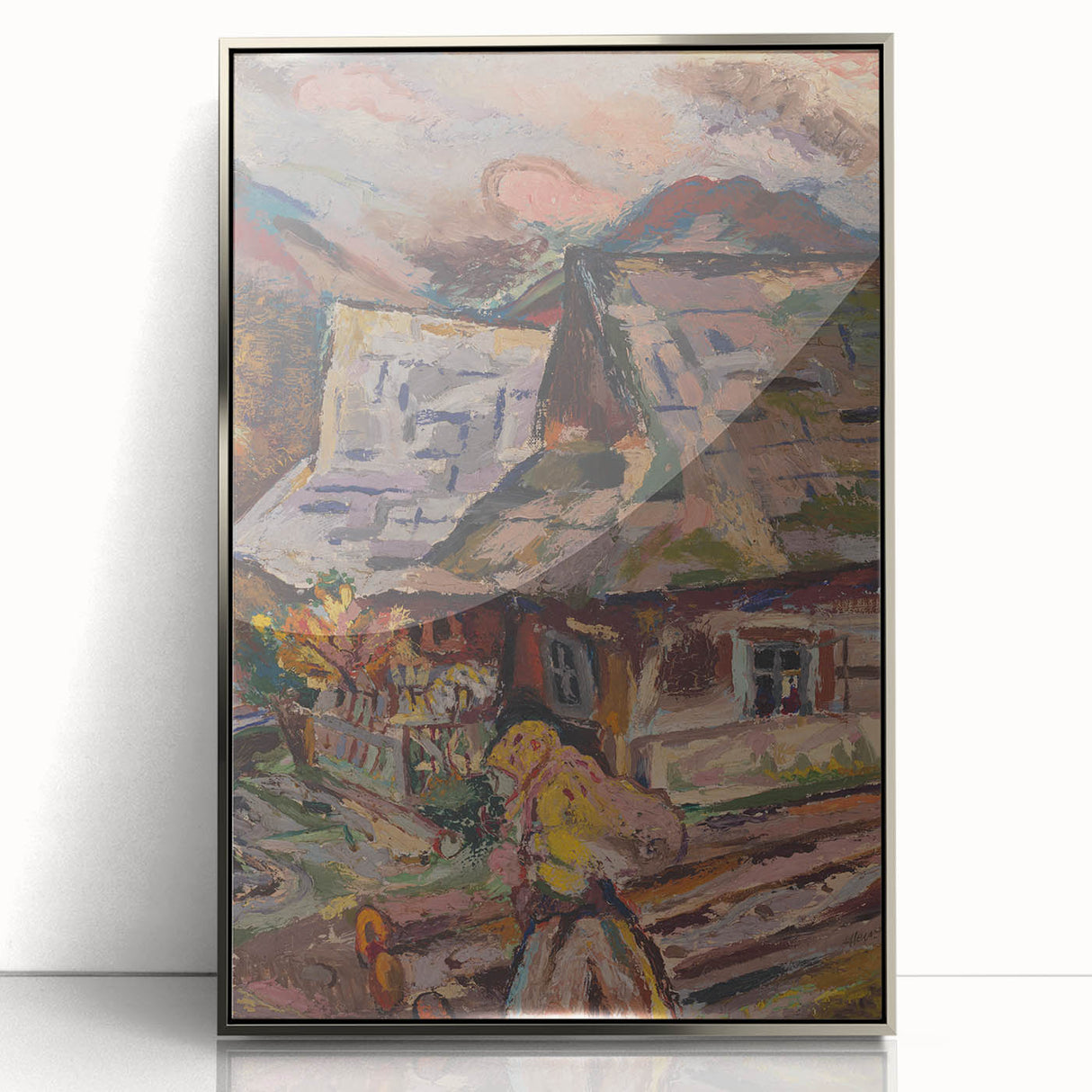 Expressionism Wall Art - Vibrant Mountain Morning Scene Painting