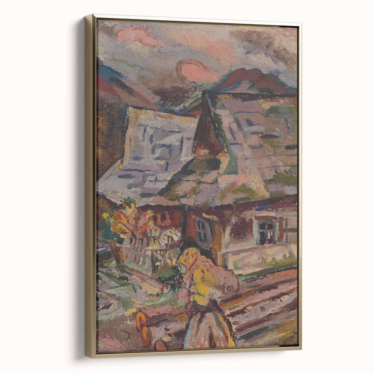 Expressionism Wall Art - Vibrant Mountain Morning Scene Painting
