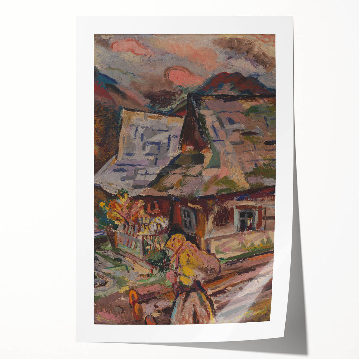 Expressionism Wall Art - Vibrant Mountain Morning Scene Painting