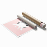 Nursery Wall Art – Adorable Pink Giraffe Illustration for Kids
