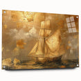 Abstract landscape wall art displayed in a side view, showcasing vibrant colors and intricate details, mounted with pins for a modern aesthetic in home decor.