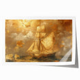 Abstract landscape wall art print showcasing vibrant colors and fluid shapes, rolled for easy display, perfect for modern home decor and art enthusiasts.
