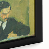 Portrait of a Man Reading - Abstract Modern Wall Art in Earth Tones