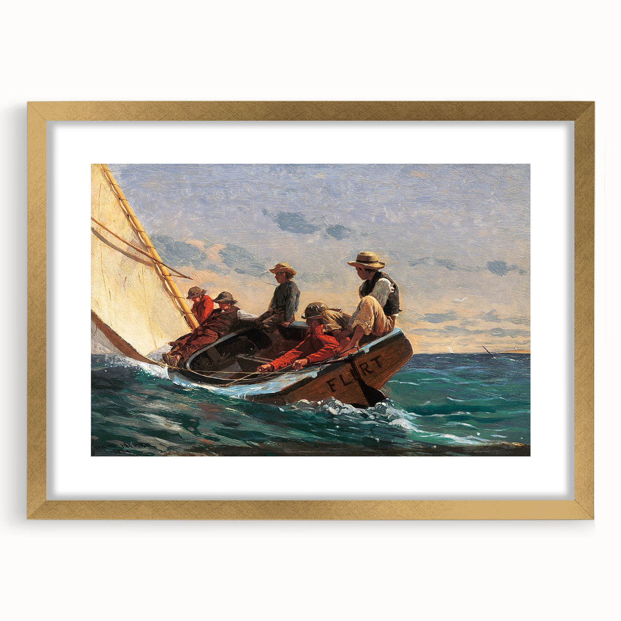 Realism Art Prints - The Flirt by Winslow Homer Nautical Adventure Art