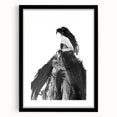 Abstract figurative artwork framed in black, showcasing a modern design with a matte finish. Ideal for contemporary decor, adding elegance to any space.
