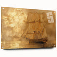 Abstract landscape wall art displayed in acrylic glass, highlighting vibrant colors and unique textures, secured with pins for a modern aesthetic.